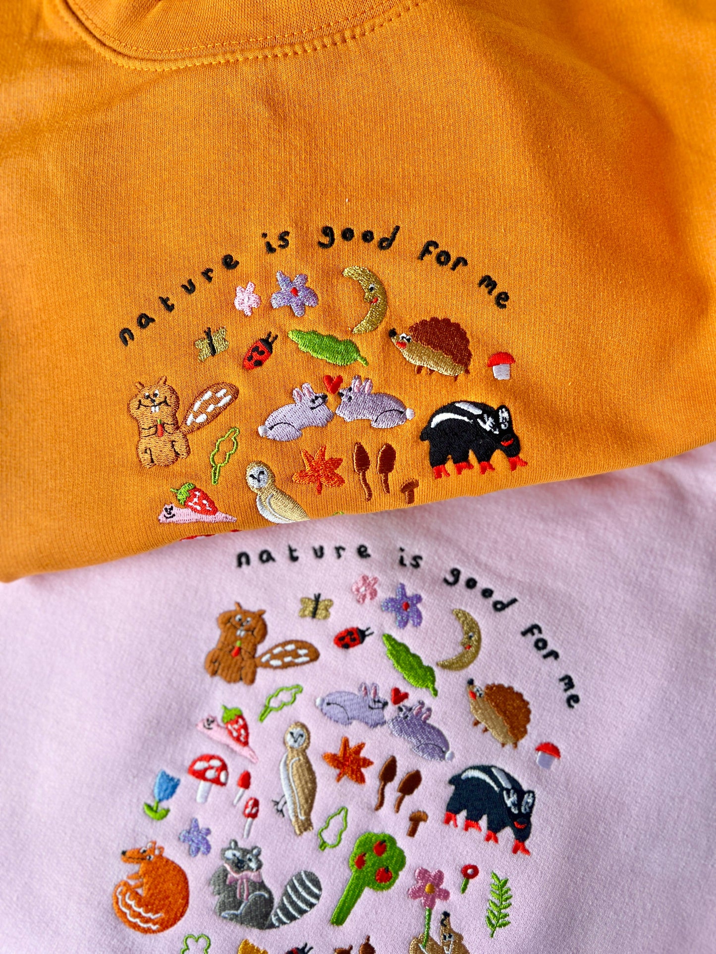 Nature Is Good For Me Embroidered Sweatshirt by Limpet Store