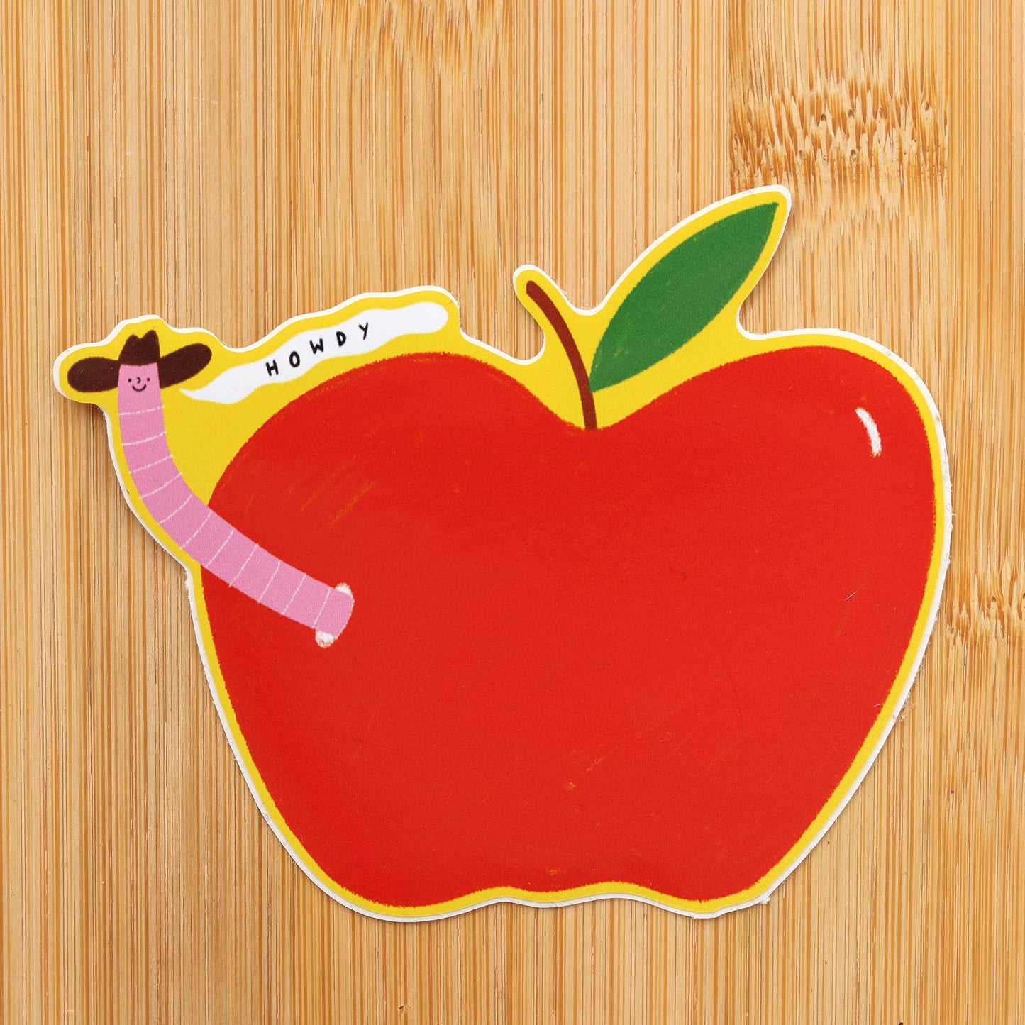 Howdy Worm Vinyl Sticker