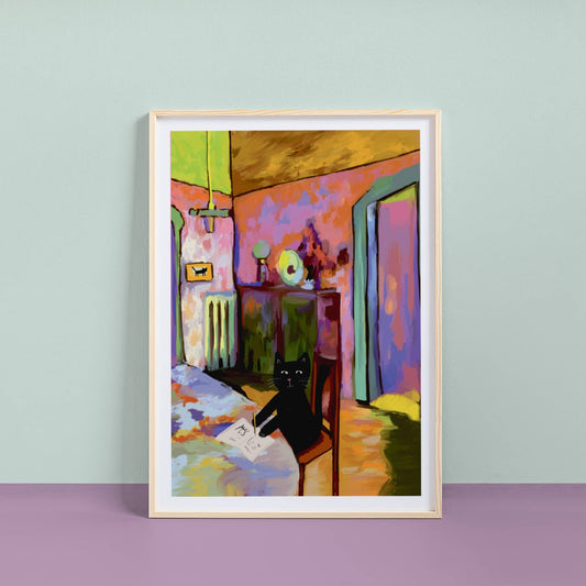 Wassily Catdinsky Cat Art Print