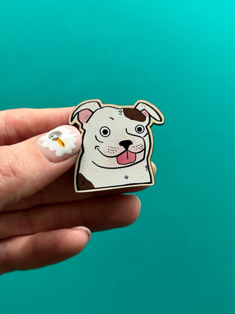 Wooden Dog Pins by Fernandes Makes