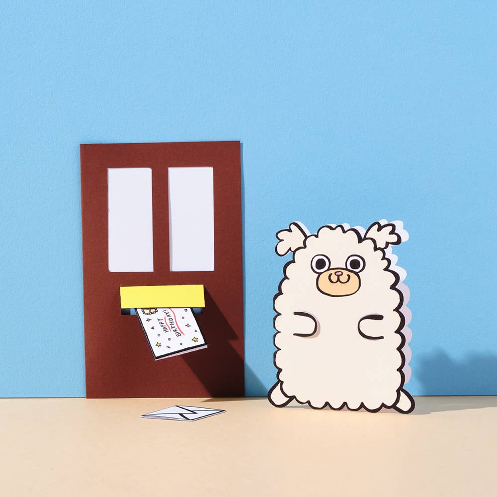 Dog with Mini Card Kid's Greetings Card