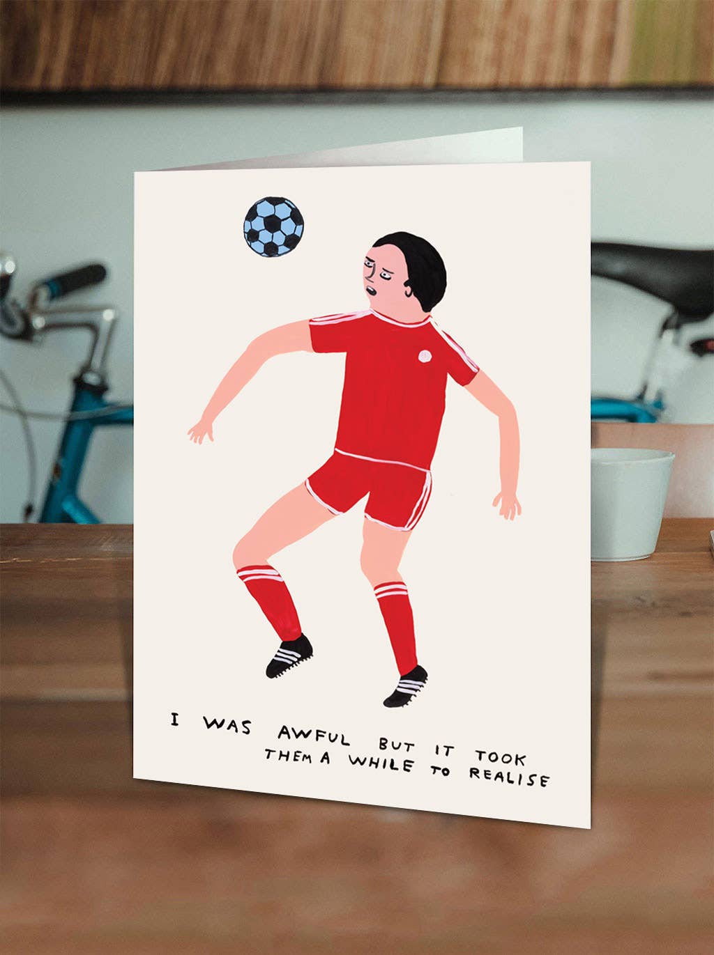 I Was Awful Football Greeting Card by David Shrigley