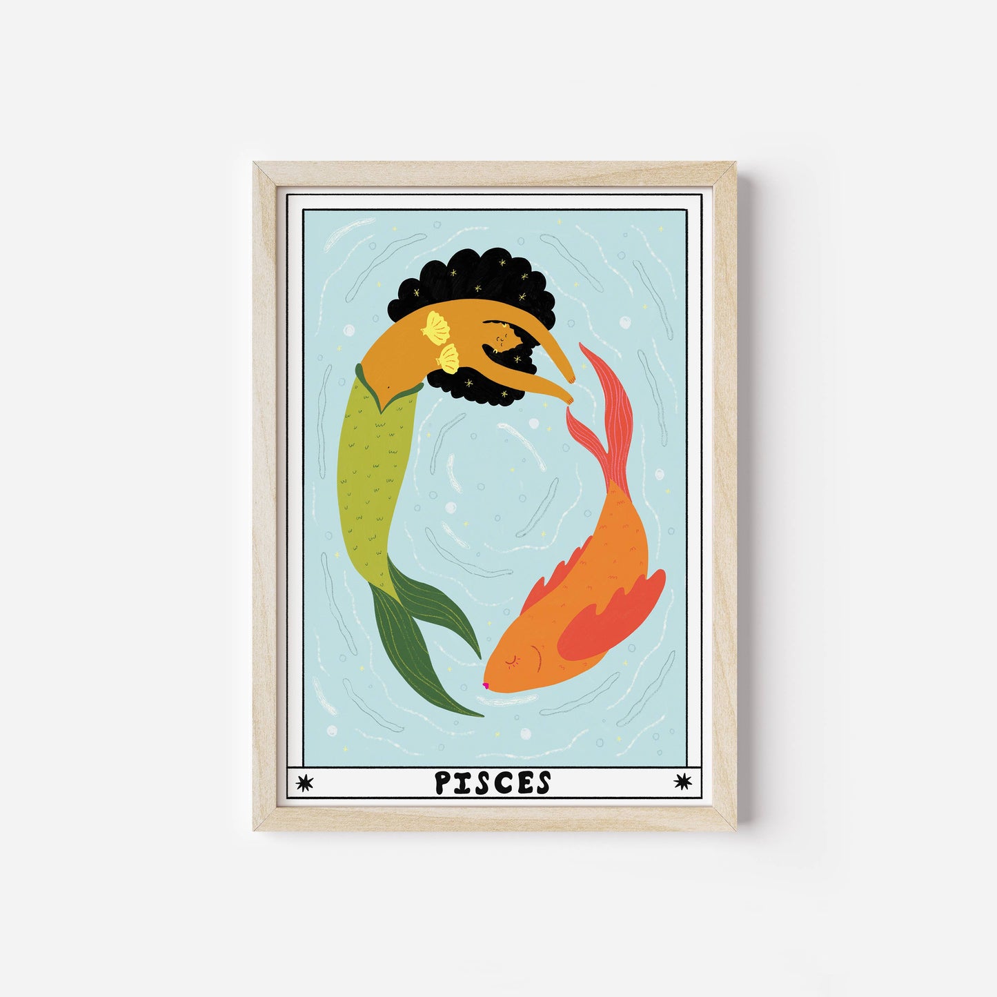 Tarot Pisces Horoscope A4 Art Print