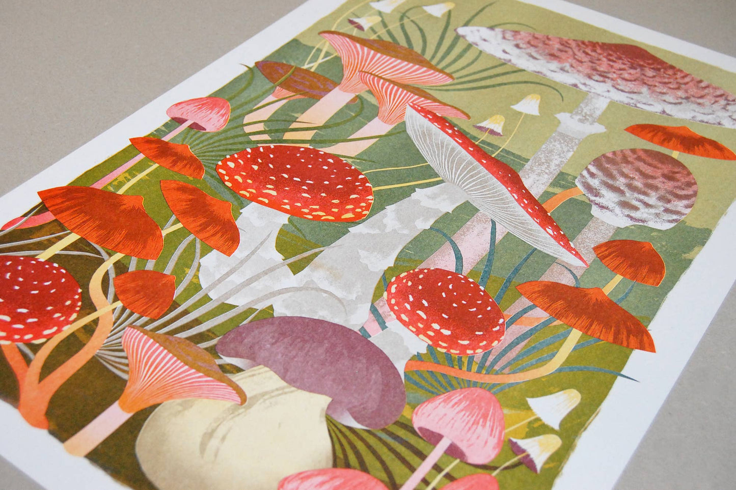 Fungi - A3 Risograph Print by Printer Johnson