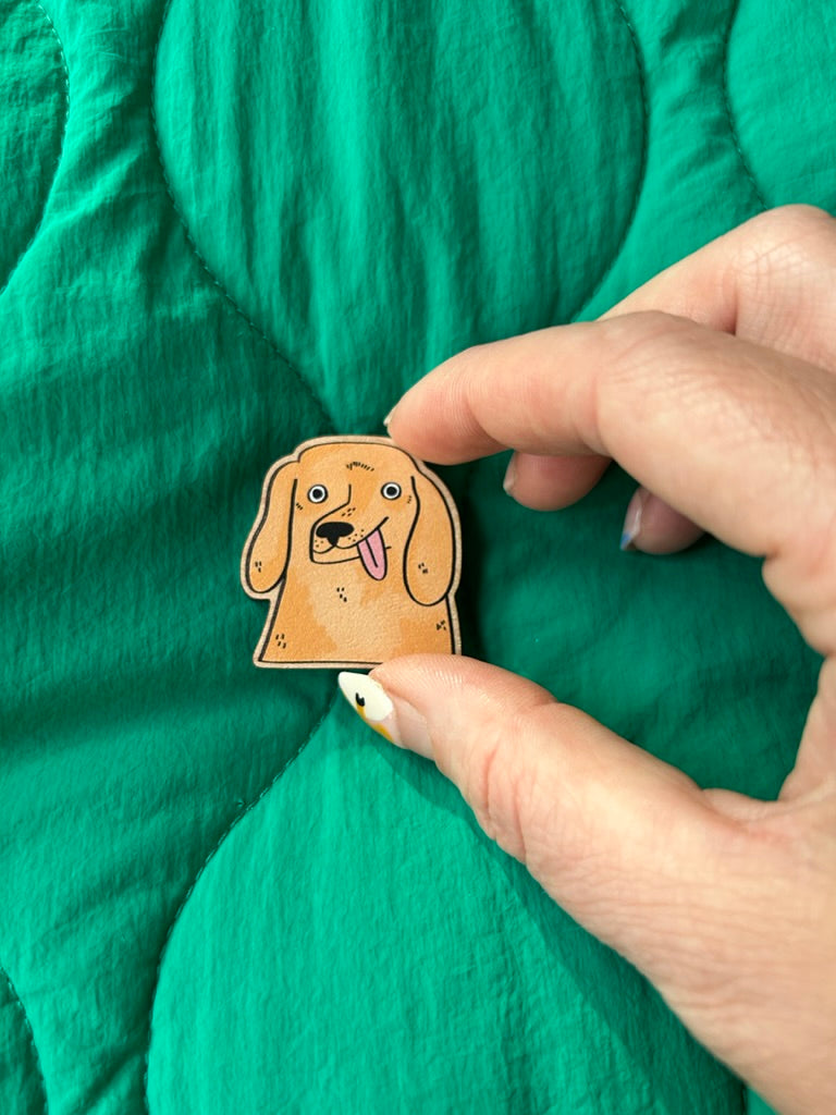 Wooden Dog Pins by Fernandes Makes