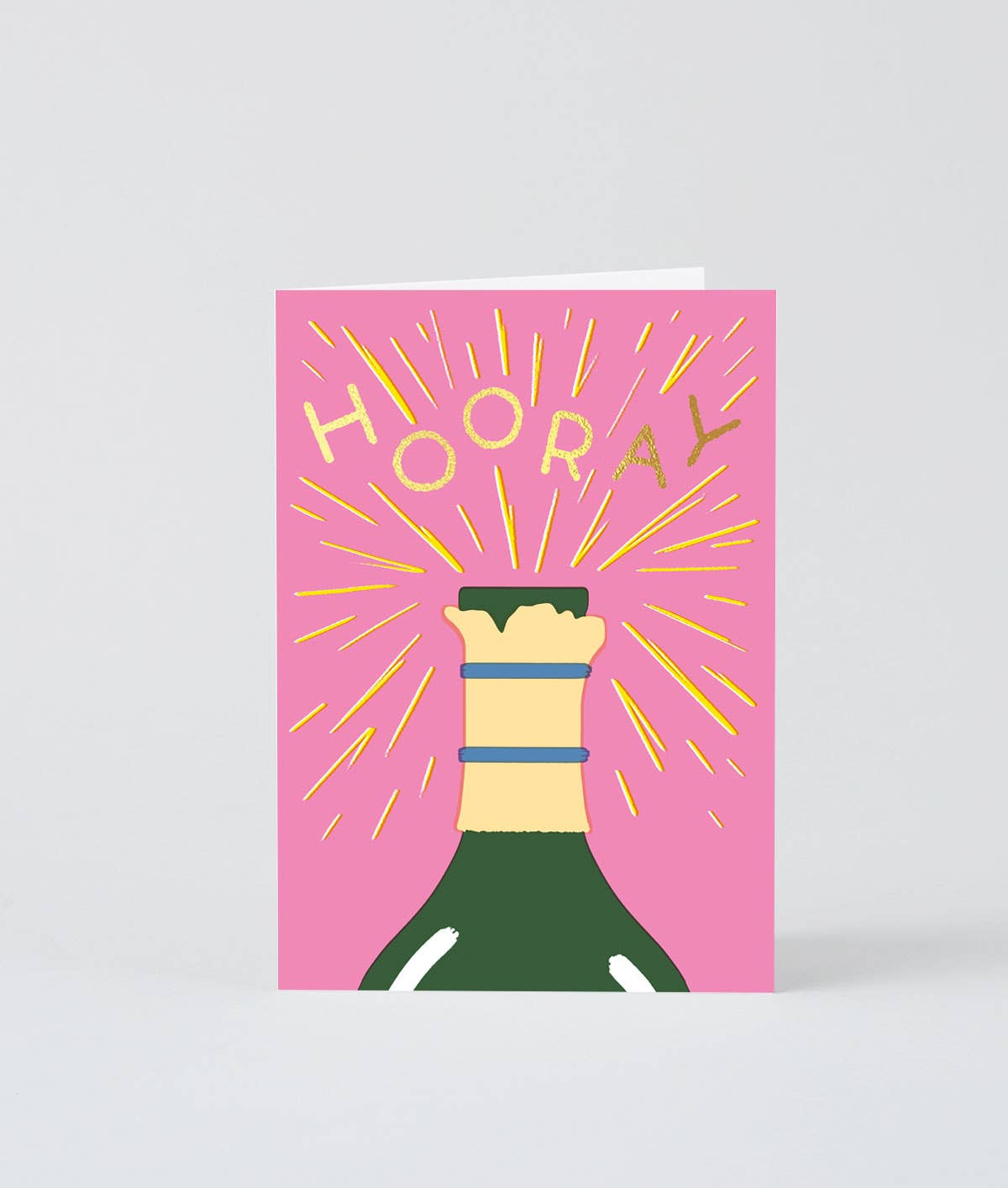 Hooray Champagne Greetings Card