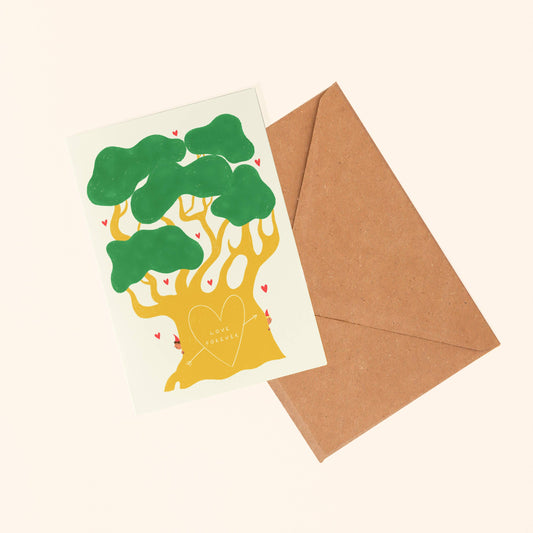 Love You Forever Oak Tree Greeting Card