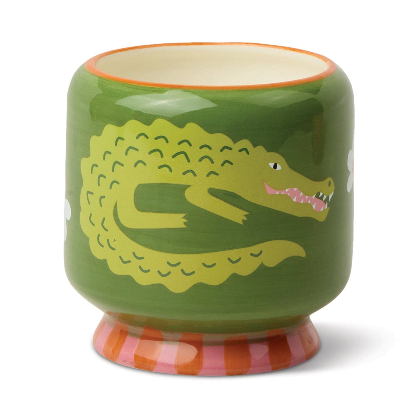 A Dopo Crocodile Ceramic Candle - Prickly Pear