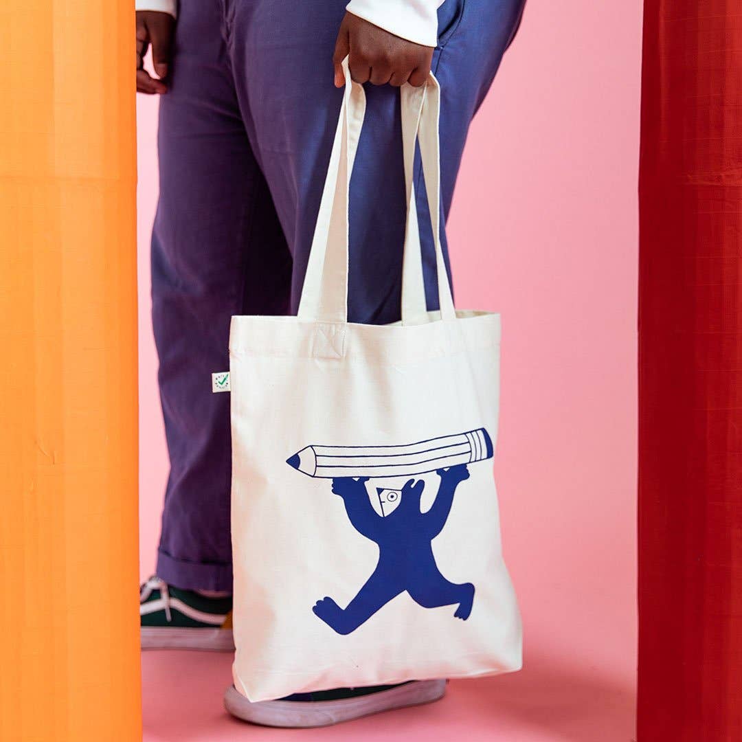 YUK FUN Pencil Person Tote Bag