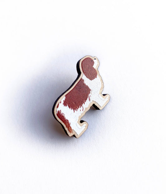 King Charles Spaniel Wooden Pin - Responsibly Sourced