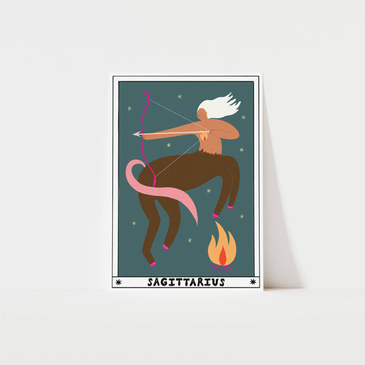 Tarot Sagittarius Art Print | Horoscope Print | Celestial