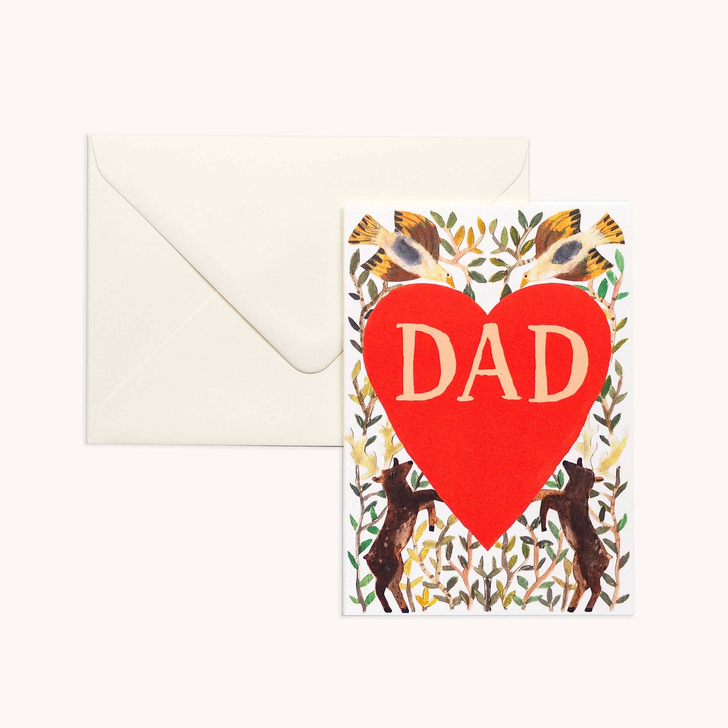 Dad Heart Dog Greeting Card