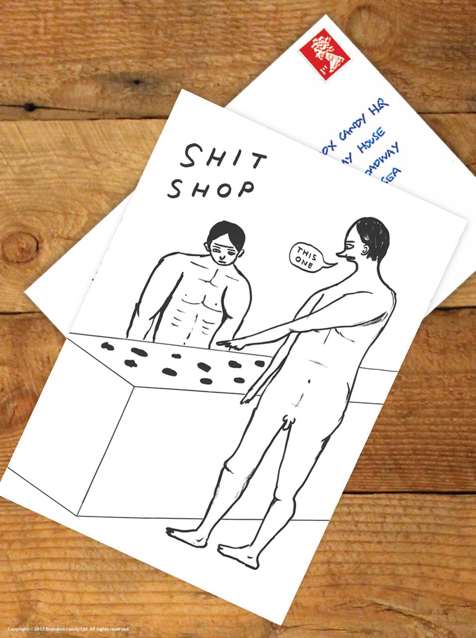 Shit Shop - A6 Art Postcard By David Shrigley