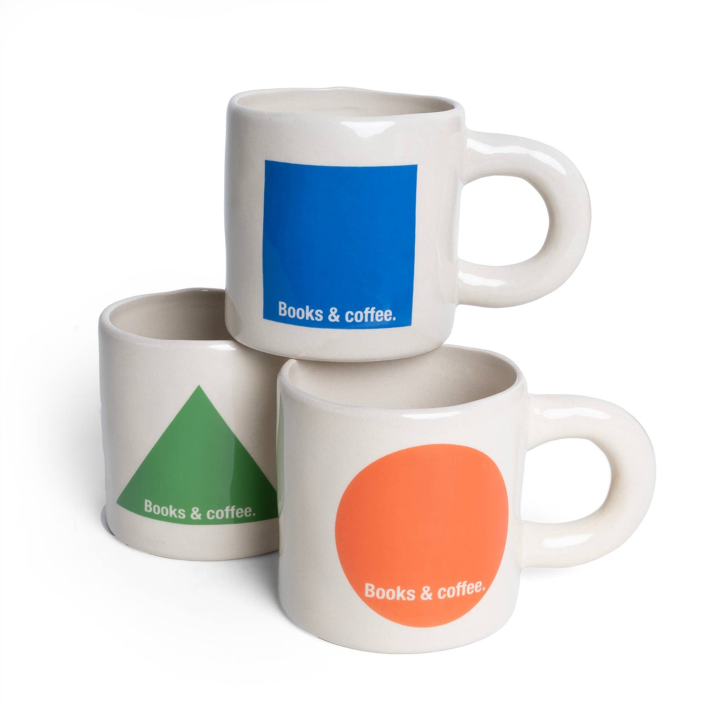 Green Books & Coffee Art Design Mug