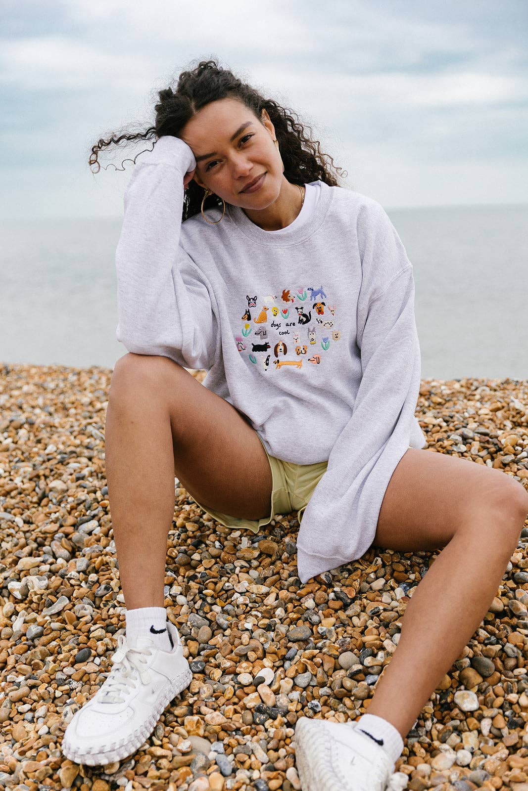 Dogs Are Cool Embroidered Sweatshirt