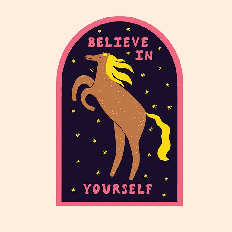 Believe In Yourself Celestial Horse Vinyl Sticker