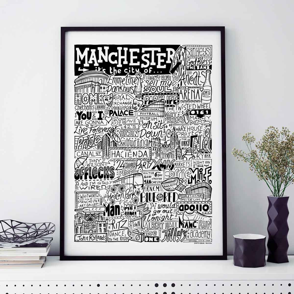 Manchester Landmarks It's The City Of Art Print