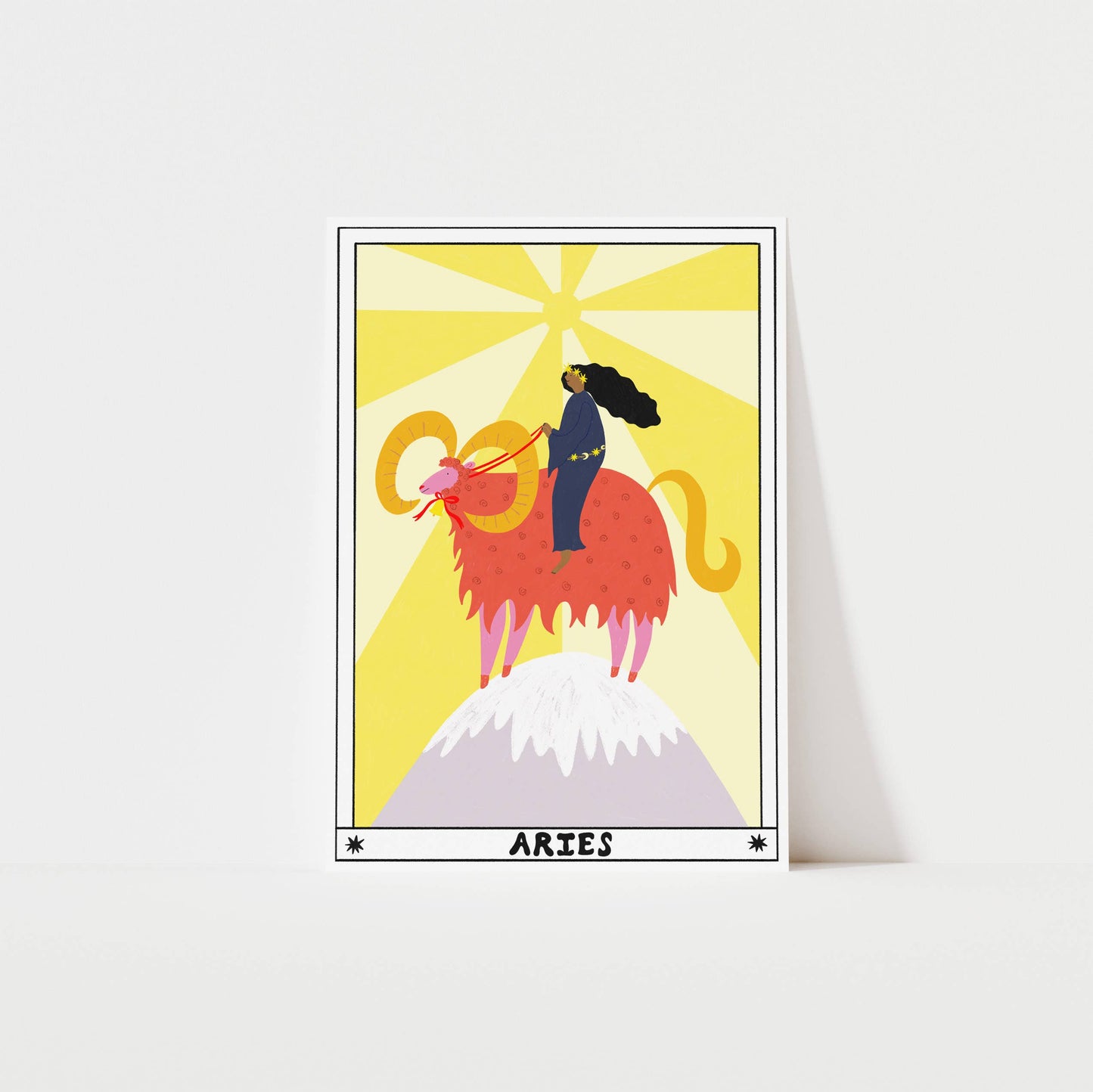 Tarot Aries Horoscope A4 Art Print