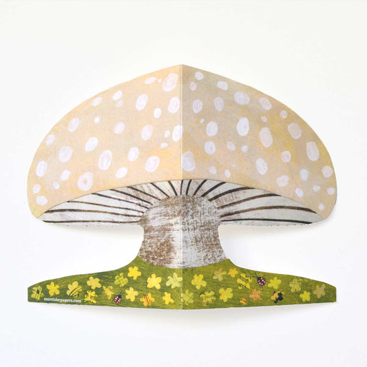 Spring Mushroom Shaped Greeting Card
