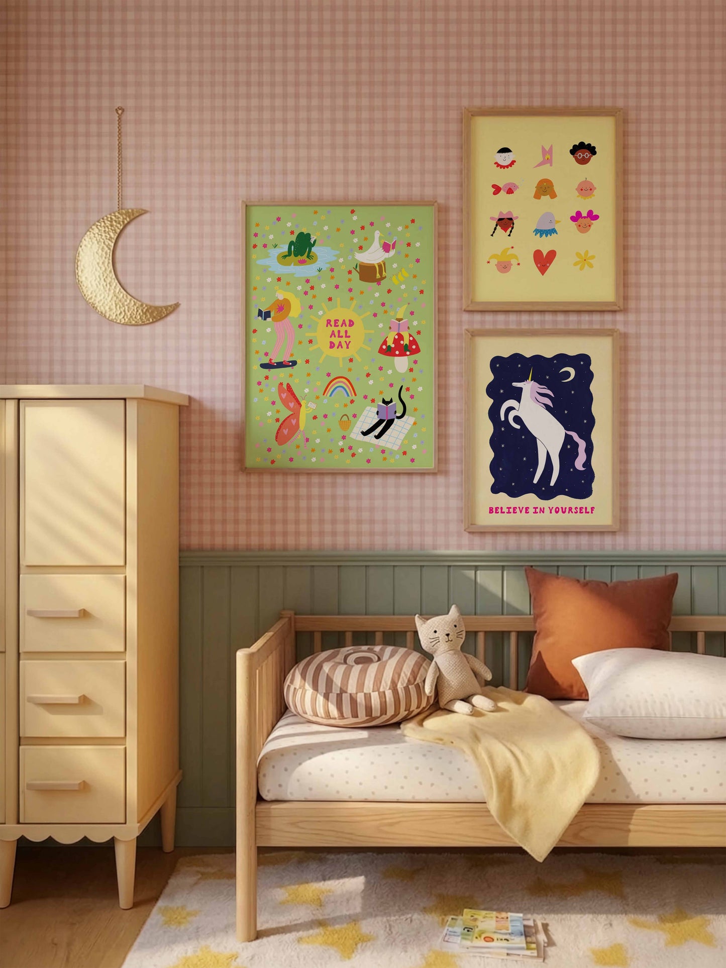 Read All Day Art Print