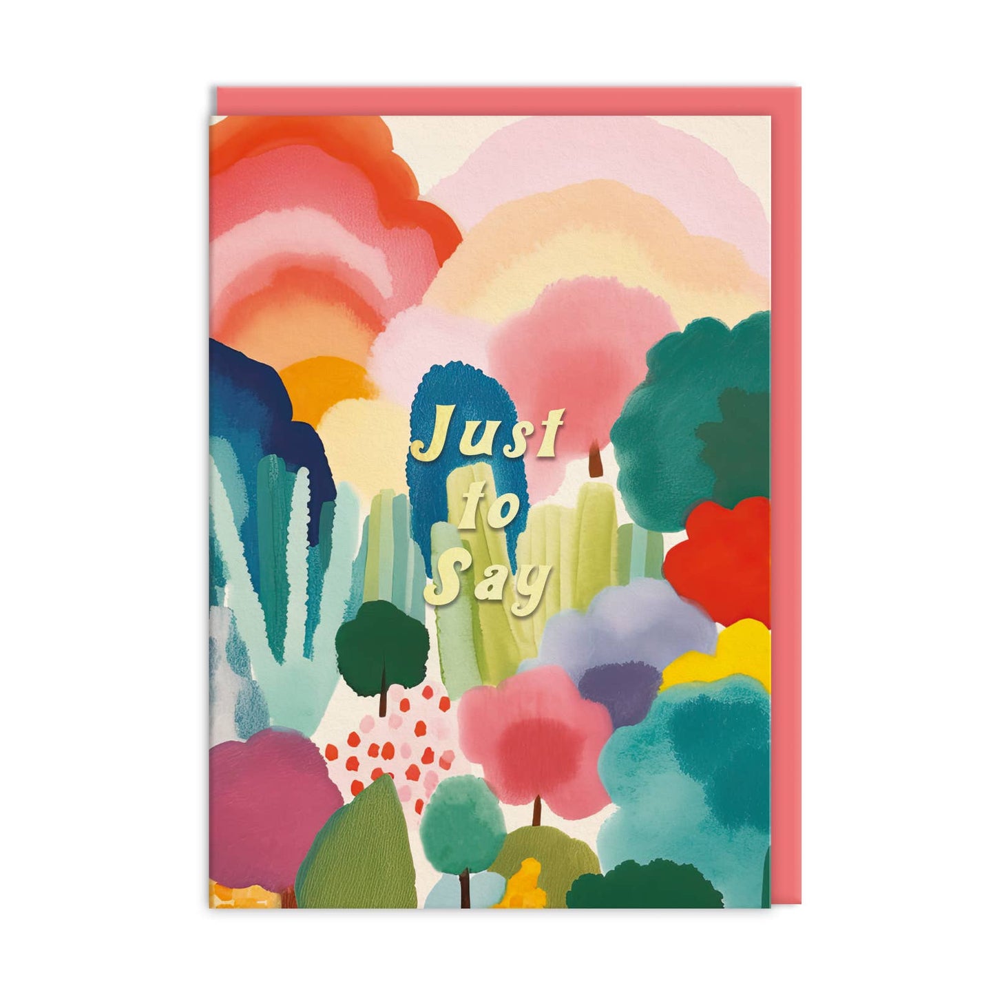 Just to Say Colourful Forest Thinking of You Card Set (10704