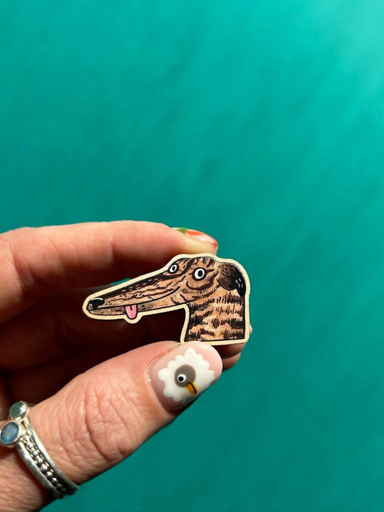 Wooden Dog Pins by Fernandes Makes