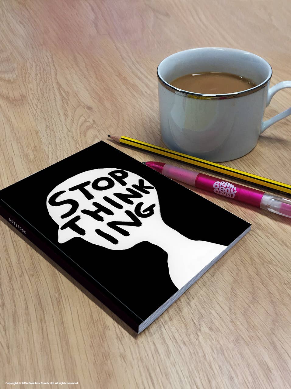 Stop Thinking David Shrigley A6 Notebook