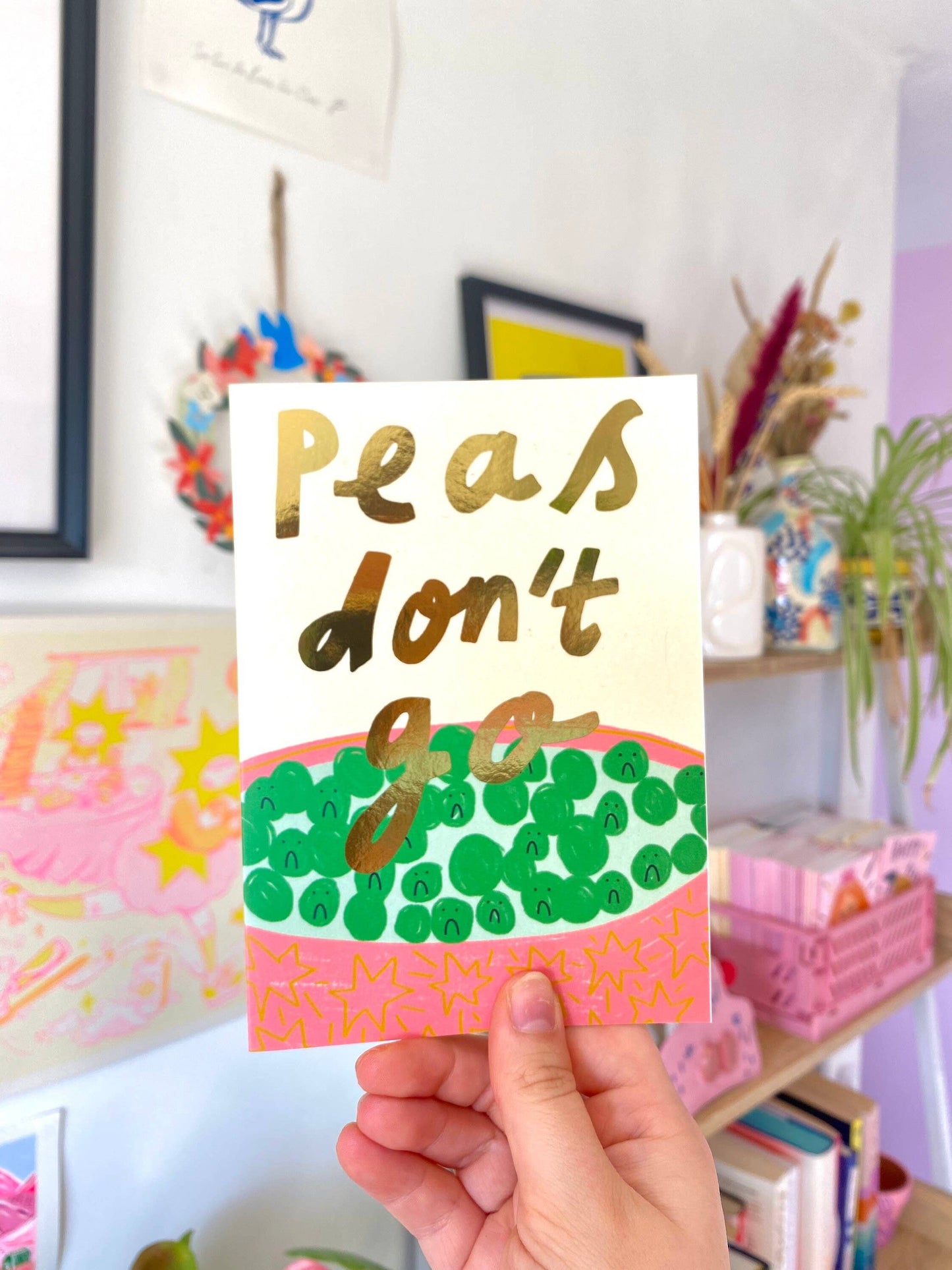 Peas Don't Go Greeting Card