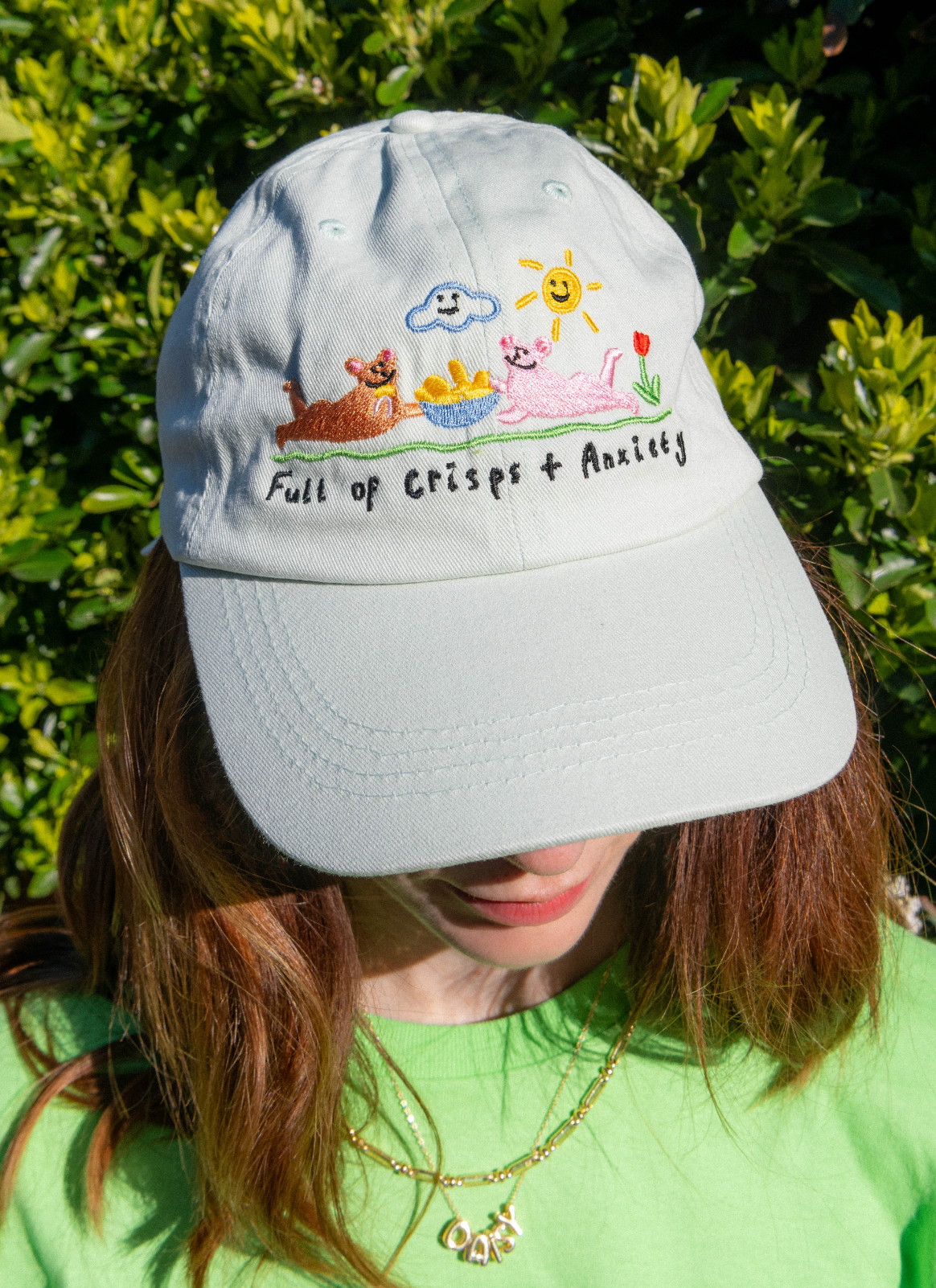Crisps & Anxiety Embroidered Cap