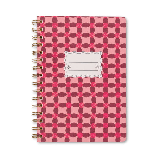 A5 Twin Wire Notebook - Pinwheel Pink