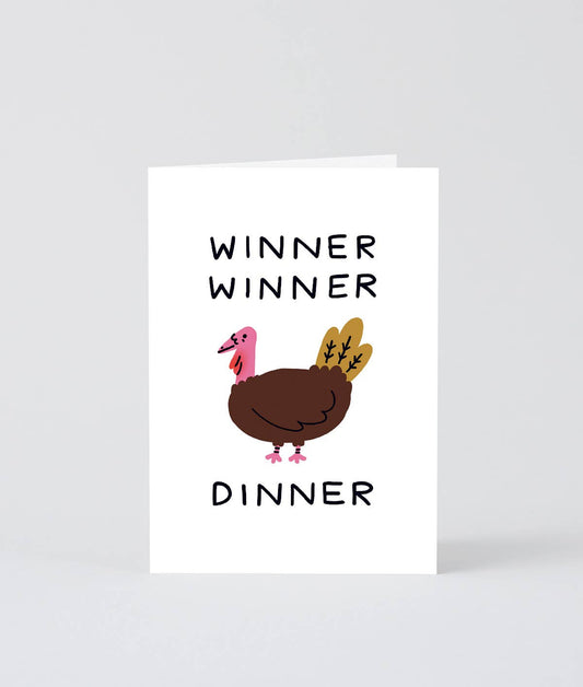 Winner Winner Turkey Dinner Holiday Greeting Card