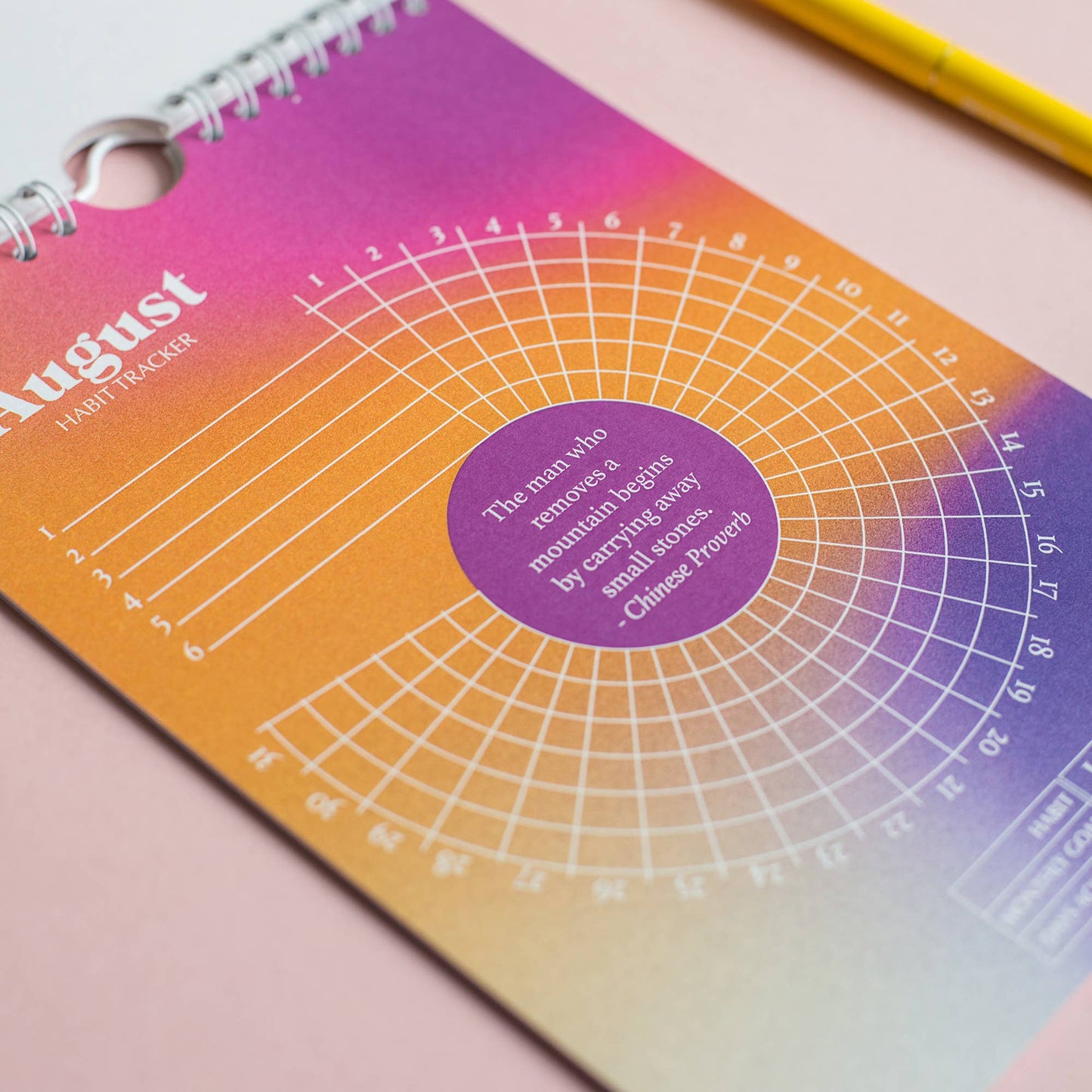 Daily Habit Tracker | 12 Month Goal Planner | Gradients