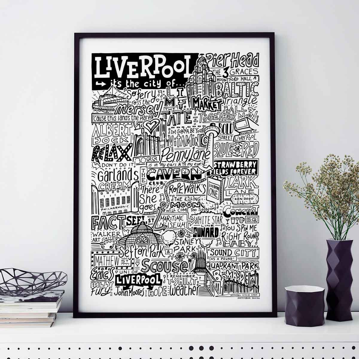 Liverpool Landmarks It's The City Of Art Print