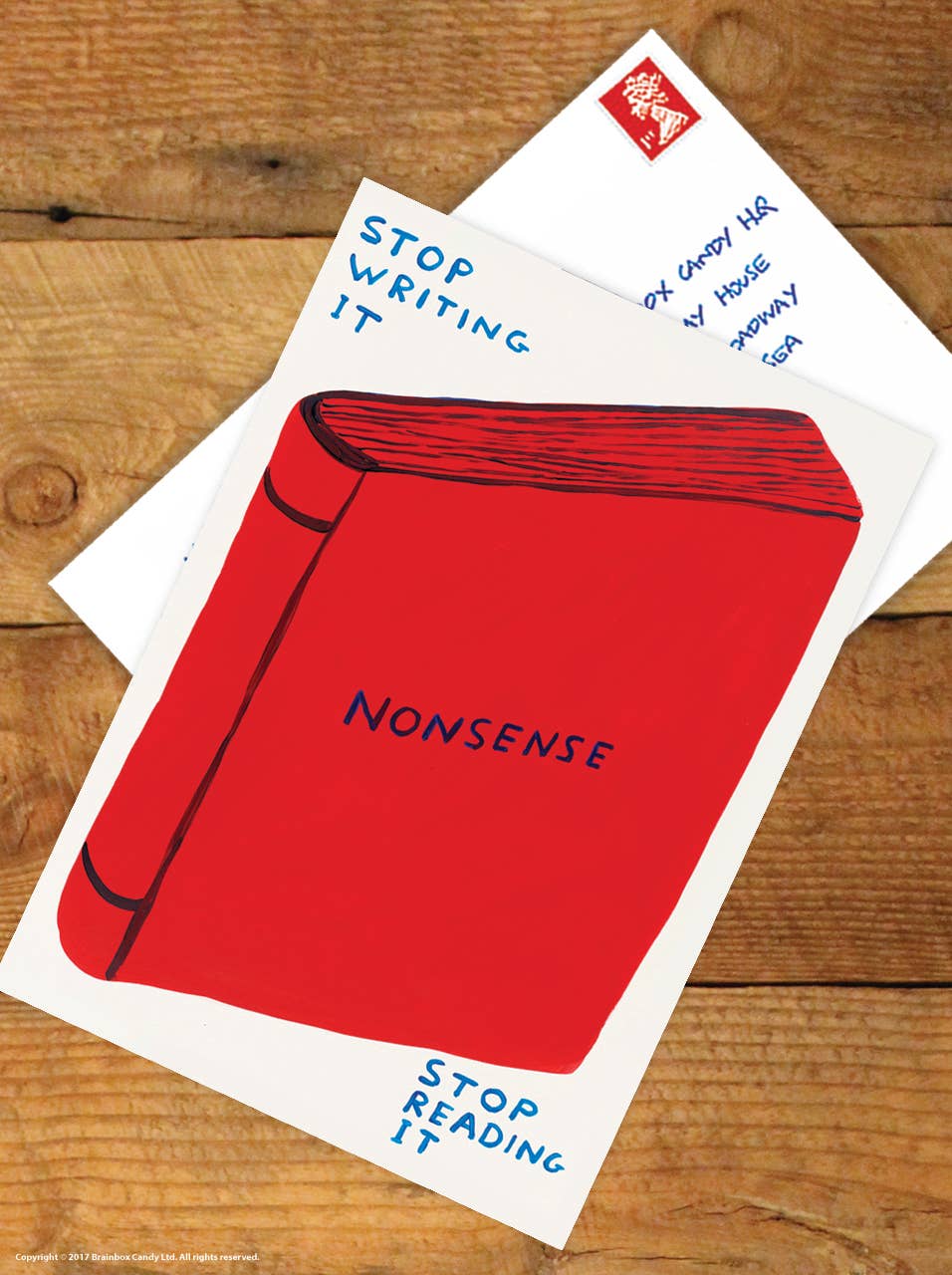 Stop Writing Nonsense A6 Art Postcard By David Shrigley