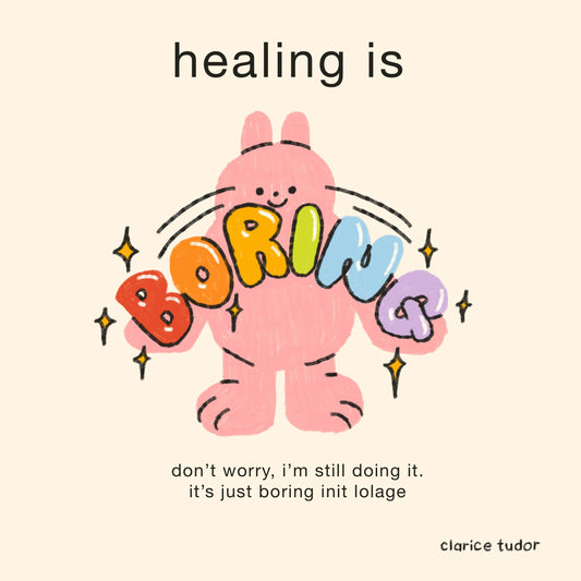 Healing is Boring Comic Postcard Print CT14