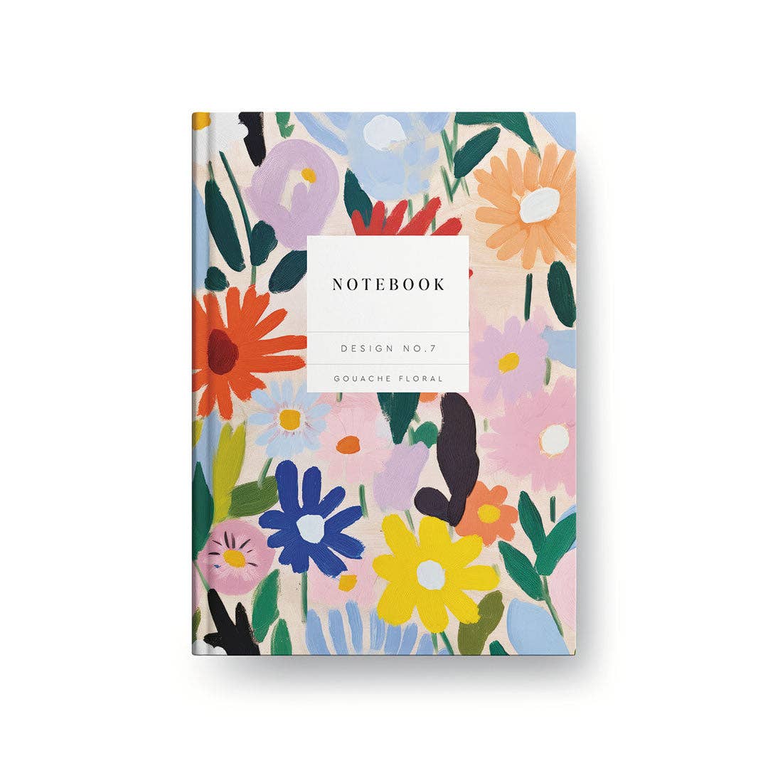 Kaleido No.7 Gouache Floral Hardback Notebook (10579)