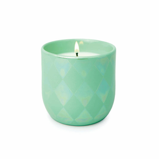 Matcha & Mint / Lustre Ceramic Candle - Diamonds