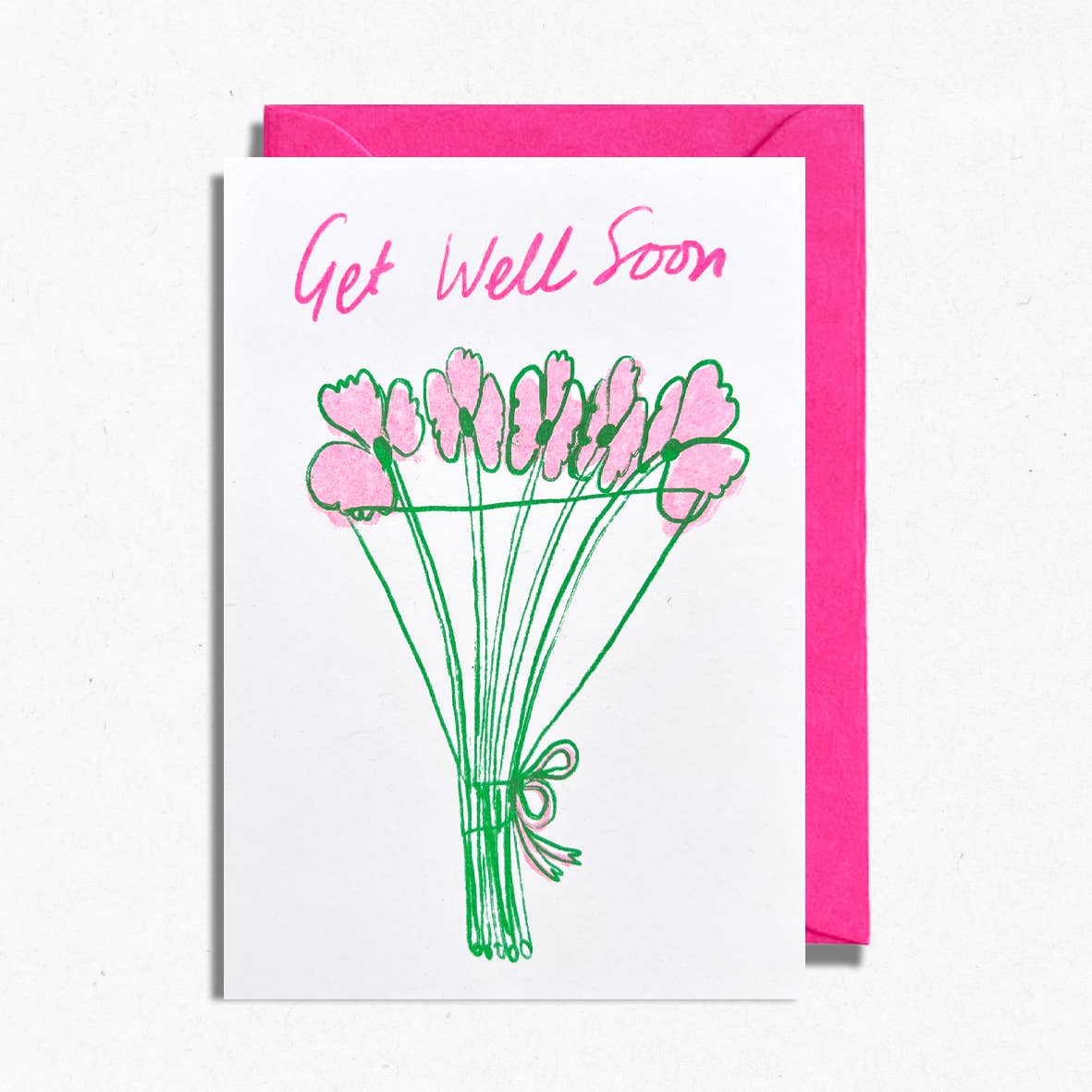 'Get Well Soon' Card | Risograph Printed | Sympathy Card