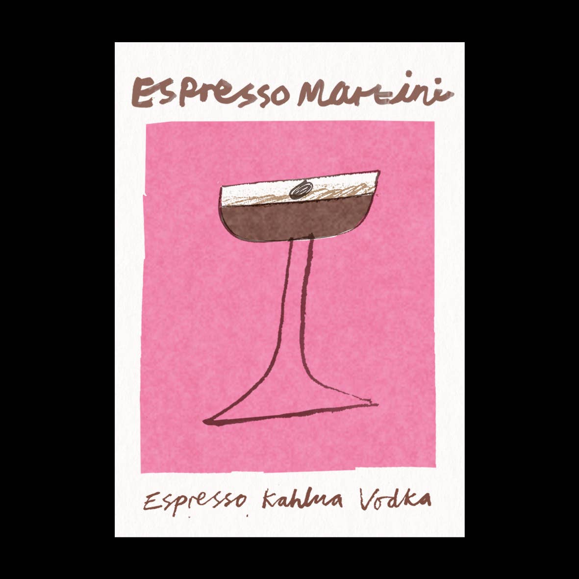 Espresso Martini Risograph Print