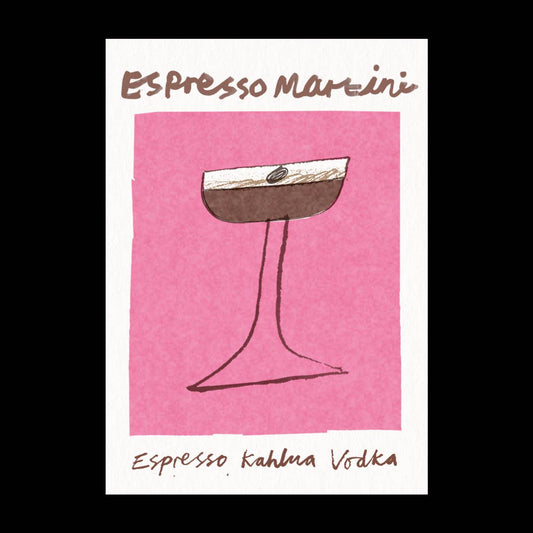 Espresso Martini Risograph Print