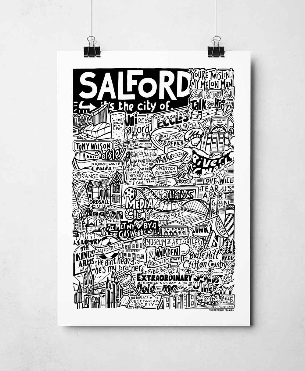 Salford Landmarks It's The City Of Art Print