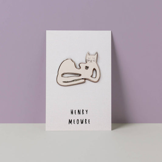 Henry Meowre Cat Artist Pin