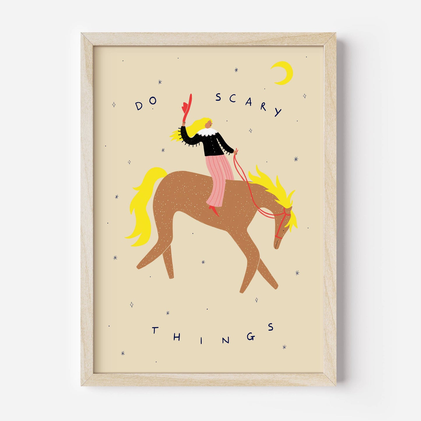 Do Scary Things, Cowgirl Art Print