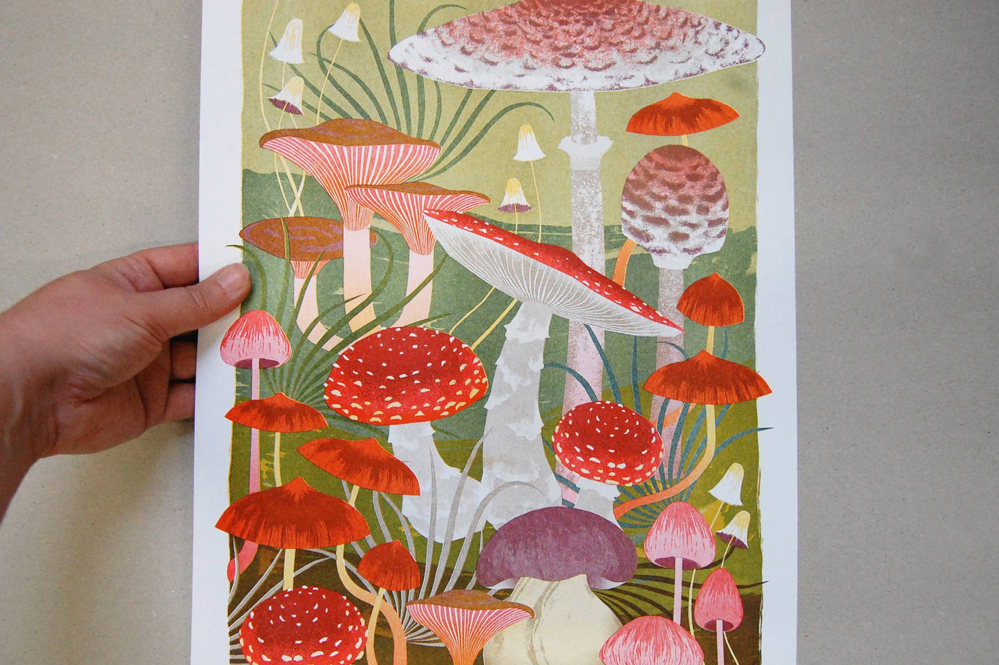 Fungi - A3 Risograph Print by Printer Johnson