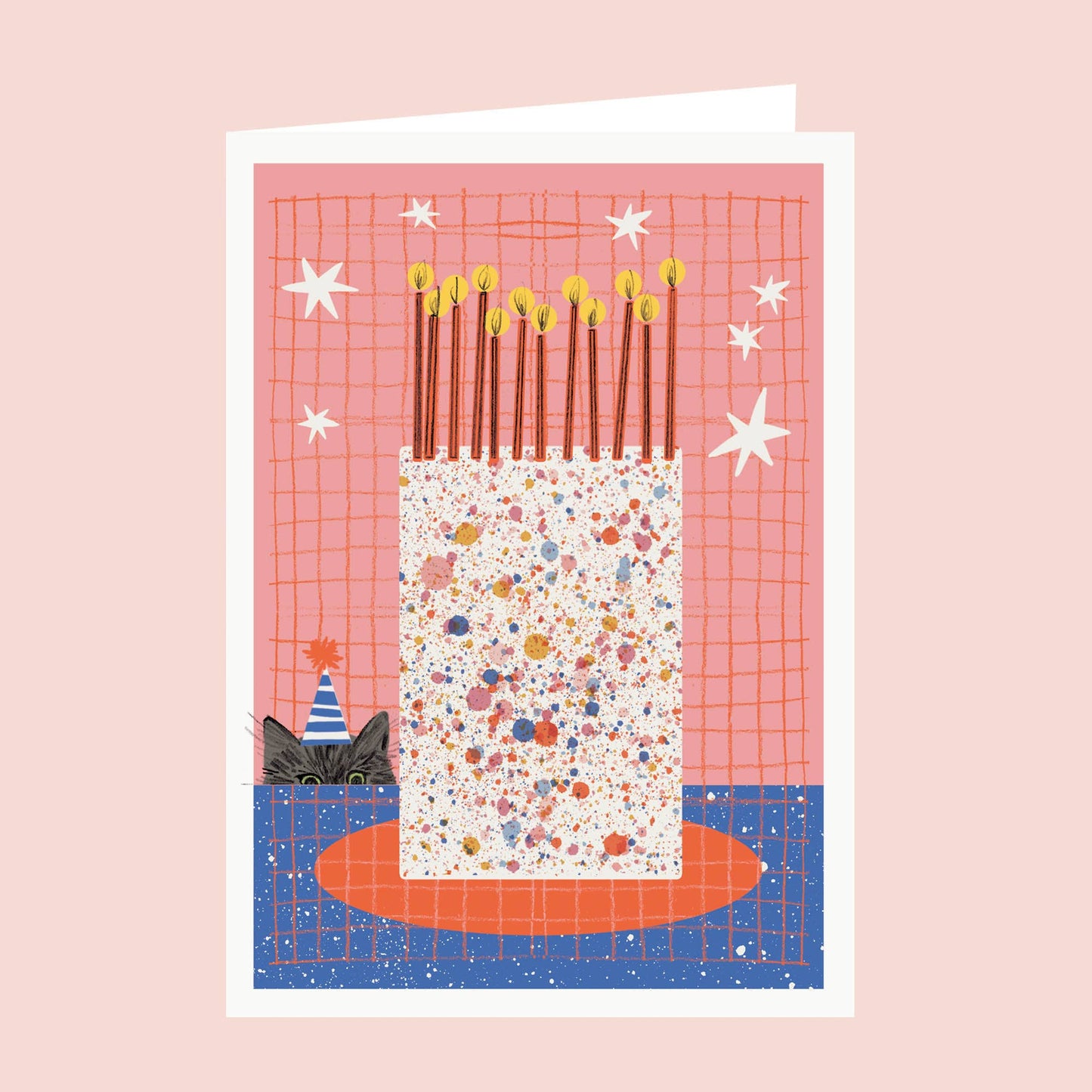 Cat & Cake Birthday Card