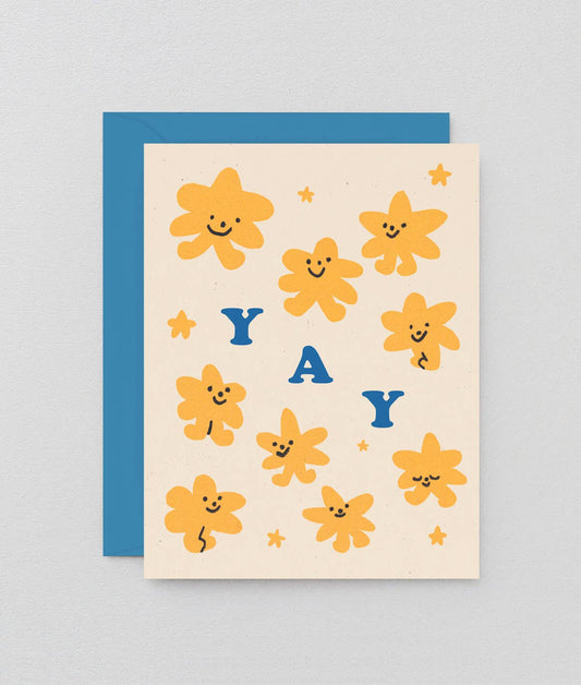 Yay Stars Birthday Greetings Card