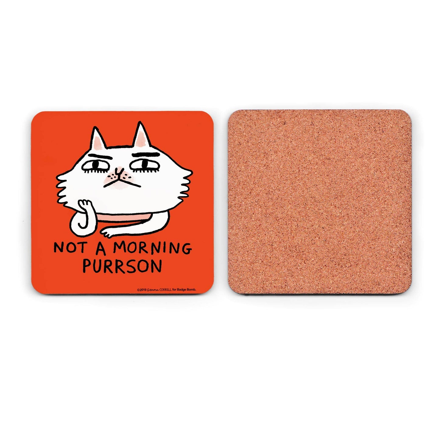 Gemma Correll - Morning Purrson Cat Coaster