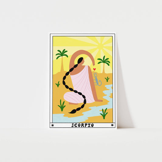 Tarot Scorpio Art Print | Horoscope Print | Celestial Art