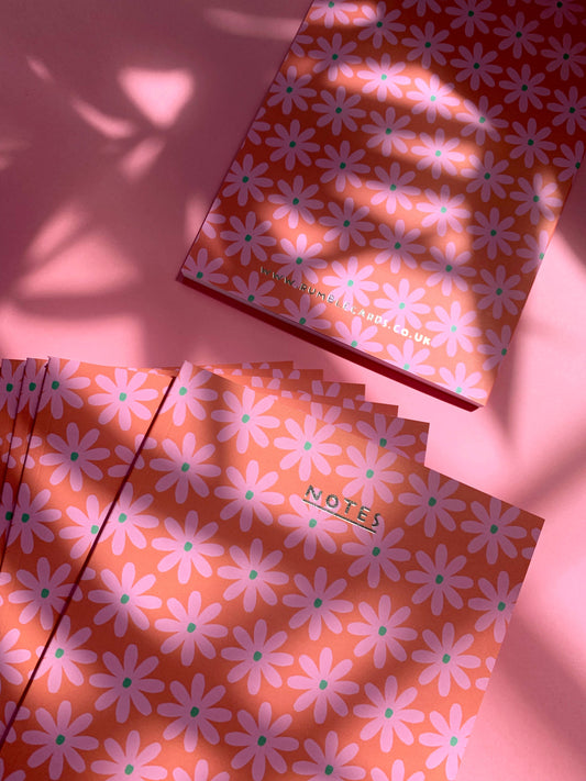 Orange Flowers A5 Notebook