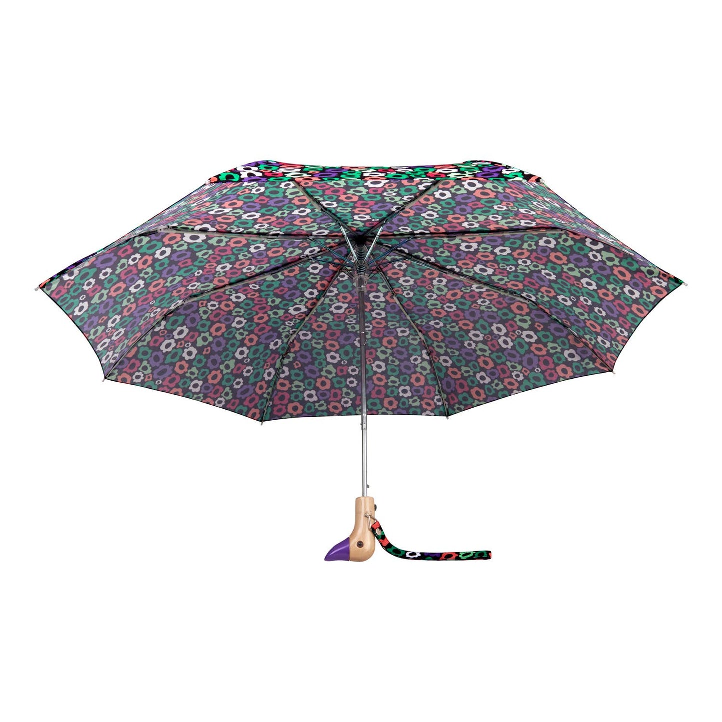 Flower Maze Compact Eco-Friendly Wind Resistant Umbrella by Duckhead